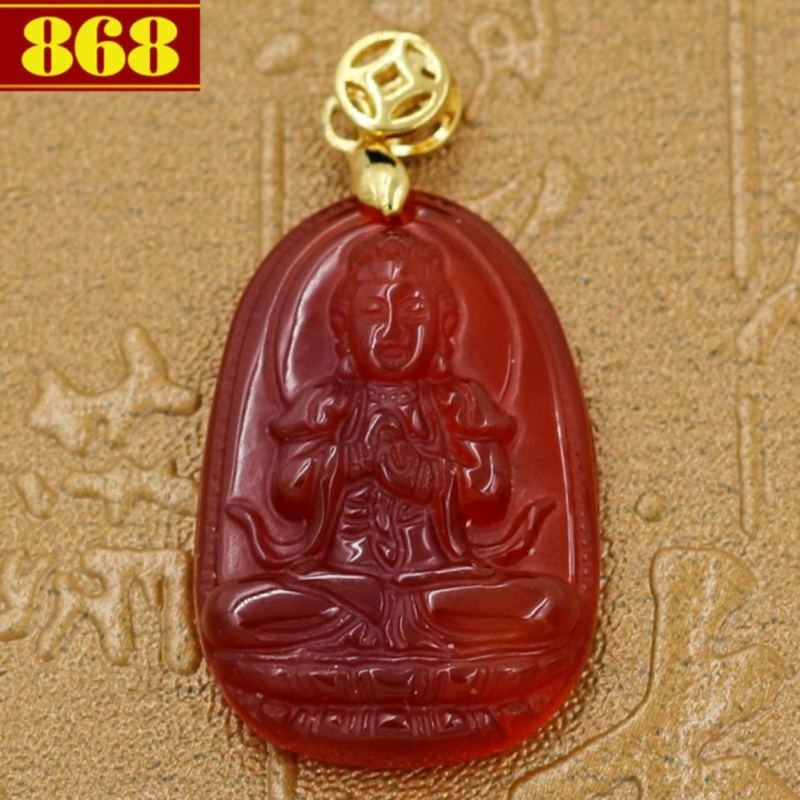 Mặt Đại Nhật Như Lai 3.6 cm đỏ