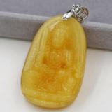 Mặt Phật Văn Thù Bồ Tát thạch anh vàng 4.3 cm