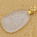 Mặt phật Như lai Đại nhật thạch anh trắng 3.6cm