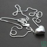 Mặt tim và dây chuyền bạc nữ HC