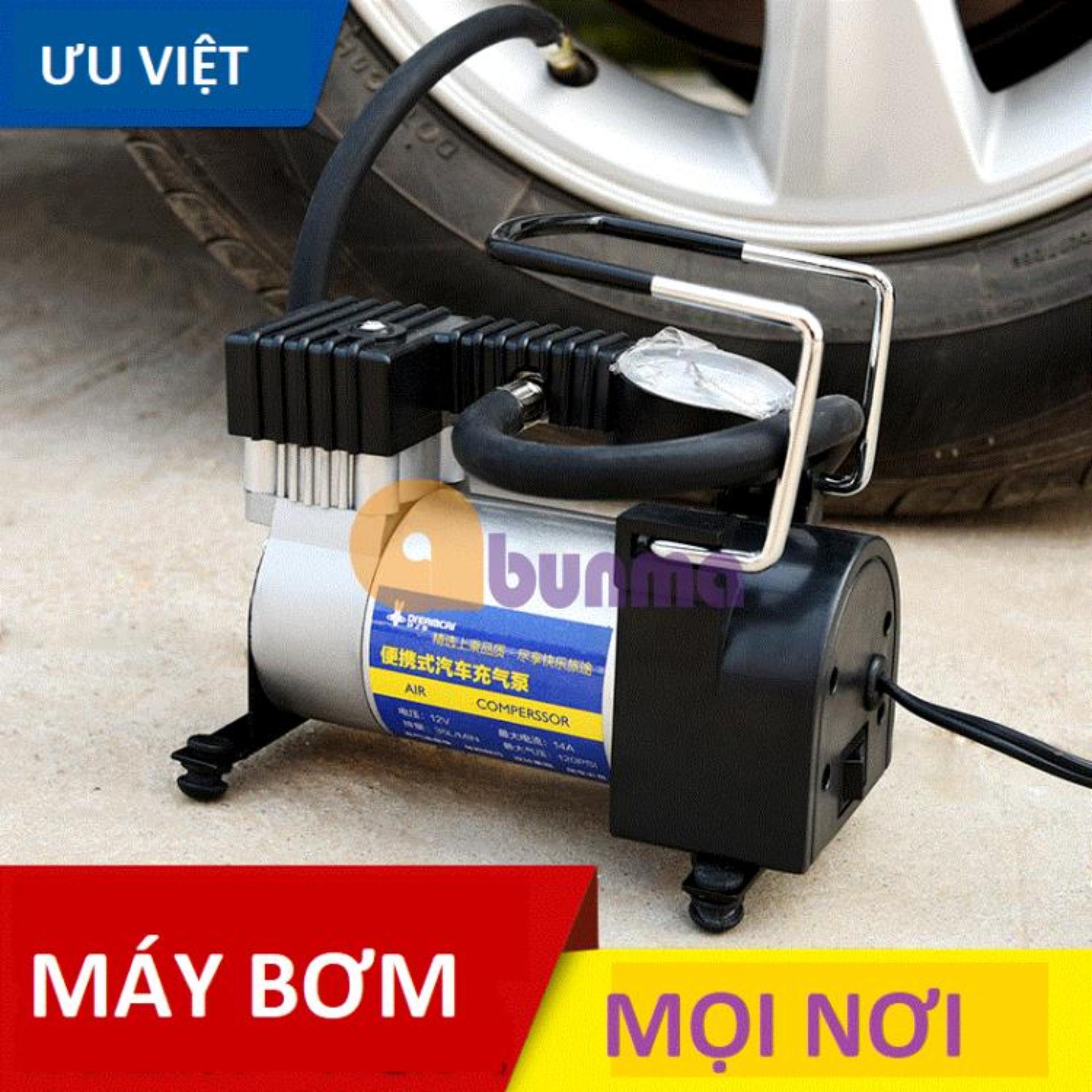 Máy bơm lốp ô tô 12V TBO-120W + Tẩu chuyển, Bơm lốp xe hơi mini, Bơm lốp dự phòng, Air Compressor