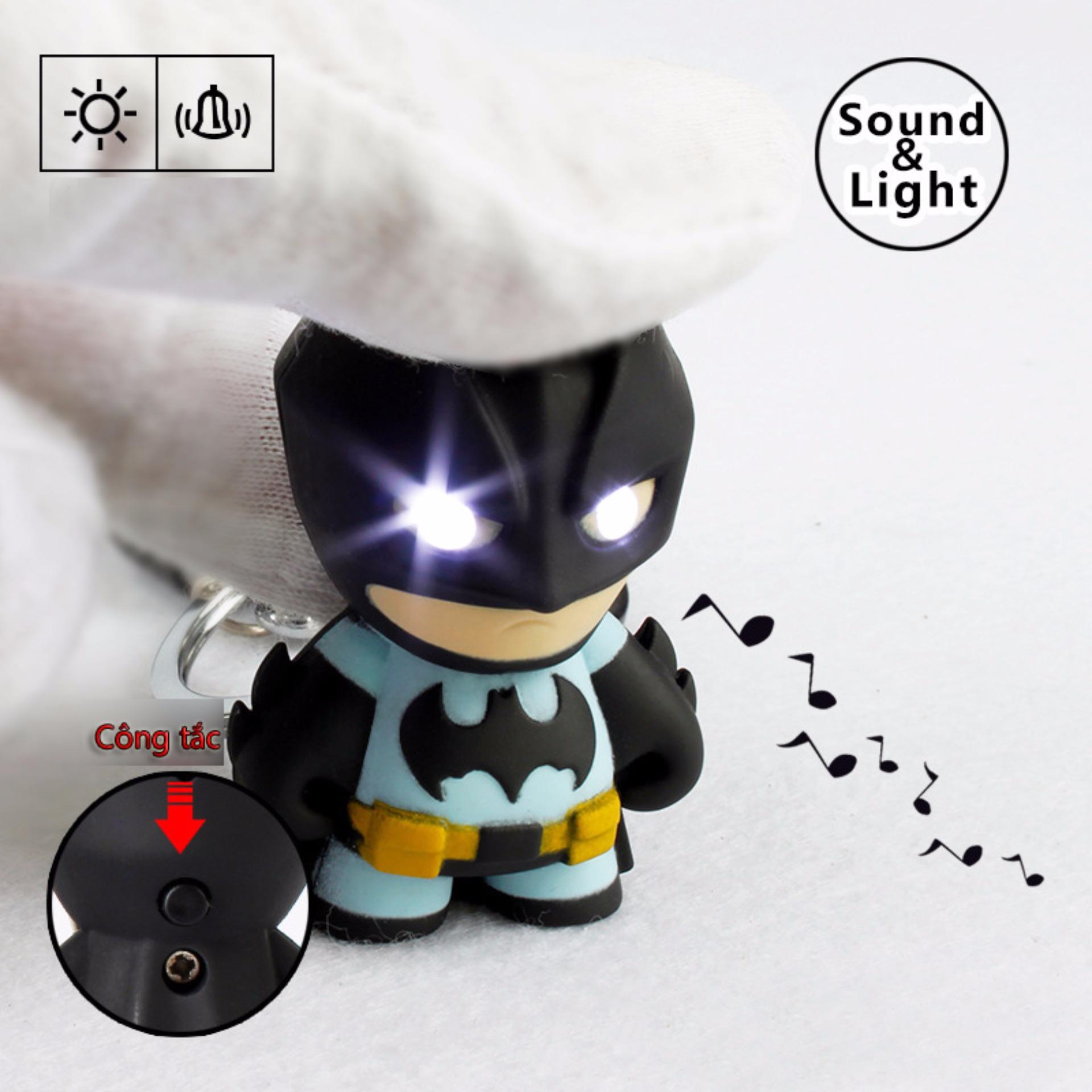 [HCM SHIP NHANH]Móc khóa Batman có đèn led V.2 (màu đen)