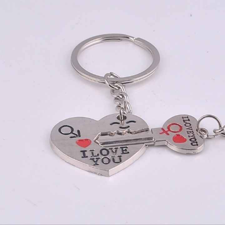 Móc khóa tình nhân I Love You tình yêu bền chặt