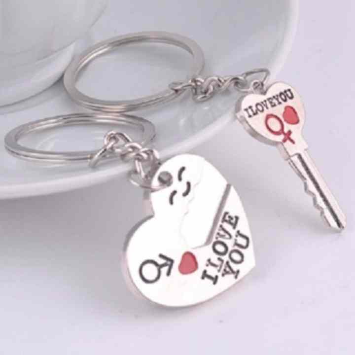 Móc khóa tình nhân I Love You tình yêu bền chặt