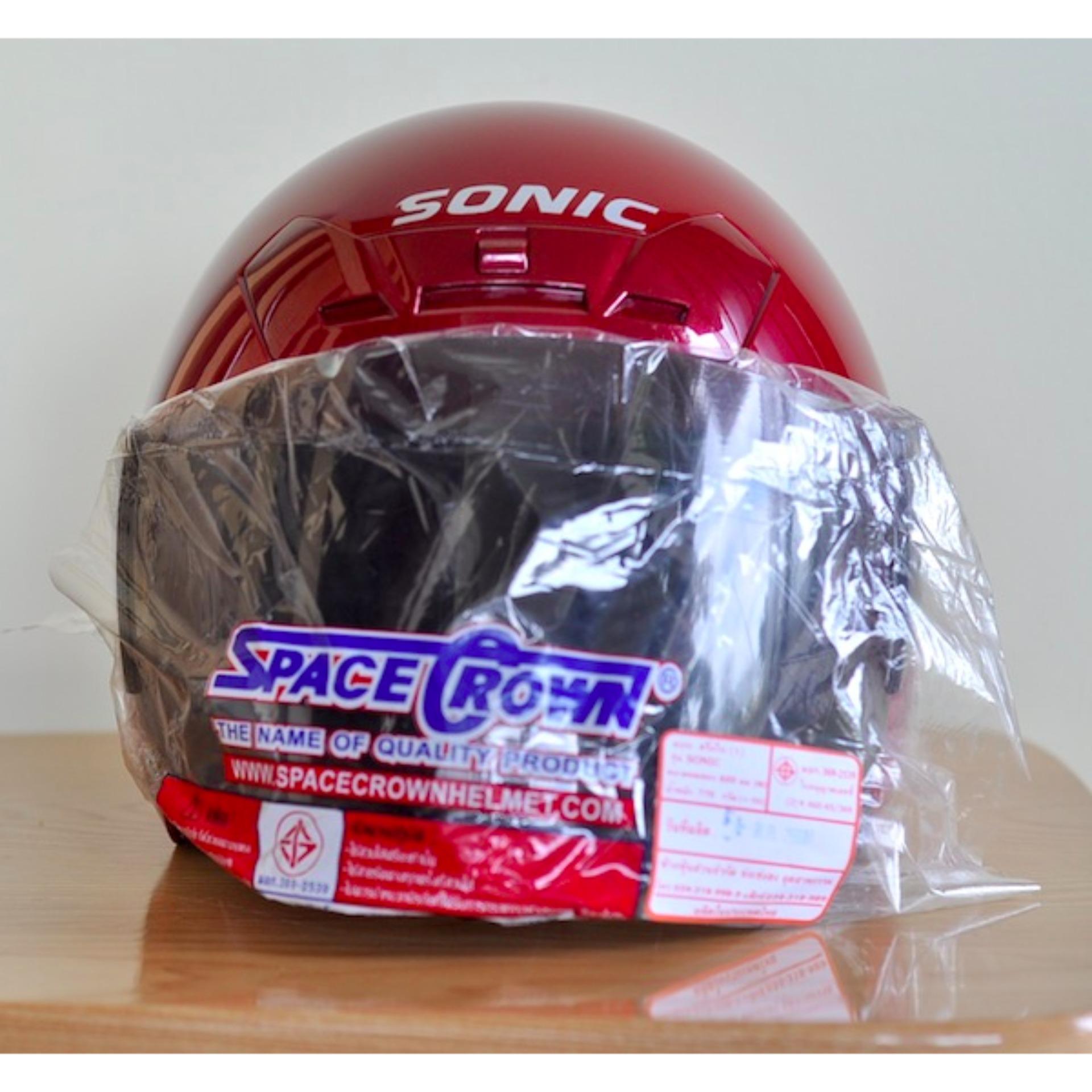 Mũ bảo hiểm SPACE CROWN model Sonic Thái Lan (Màu đỏ)