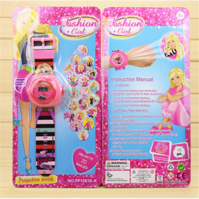 New Arrive 2018 Kids Children Boy Girl LED Digital Watch, Cartoon 3D Projection Toy Watch - 20 Pictures, Multi Pattern Kids Funny Watches Toy (barbie 1) - intl bán chạy