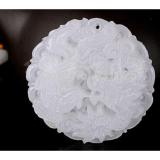 Ngọc bội long phượng trắng