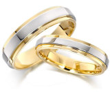 Nhẫn cặp bạc mạ vàng 14k NC02