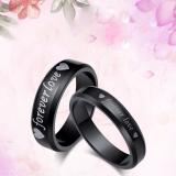 [HOÀN TIỀN MAX 6%][HCM]Nhẫn cặp Forever Love N249 (màu đen)