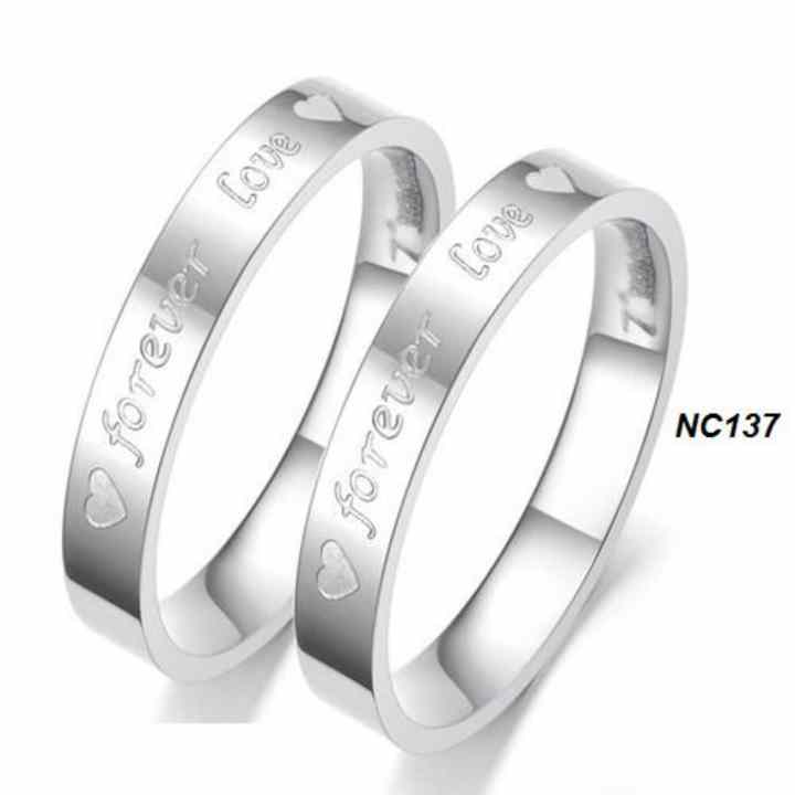 Nhẫn cặp inox cao cấp forever love NC137