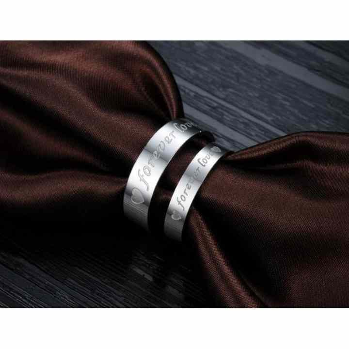 Nhẫn cặp inox cao cấp forever love NC137