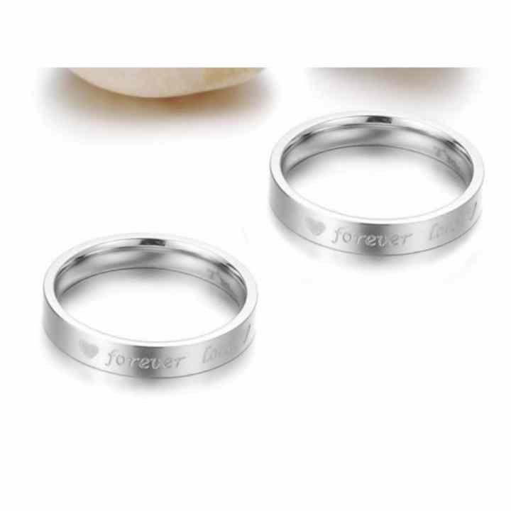 Nhẫn cặp inox cao cấp forever love NC137