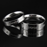 Nhẫn cặp inox forever love cao cấp NC137