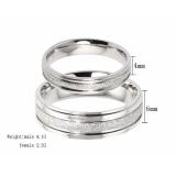 Nhẫn cặp mạ cát N115 (màu bạc)