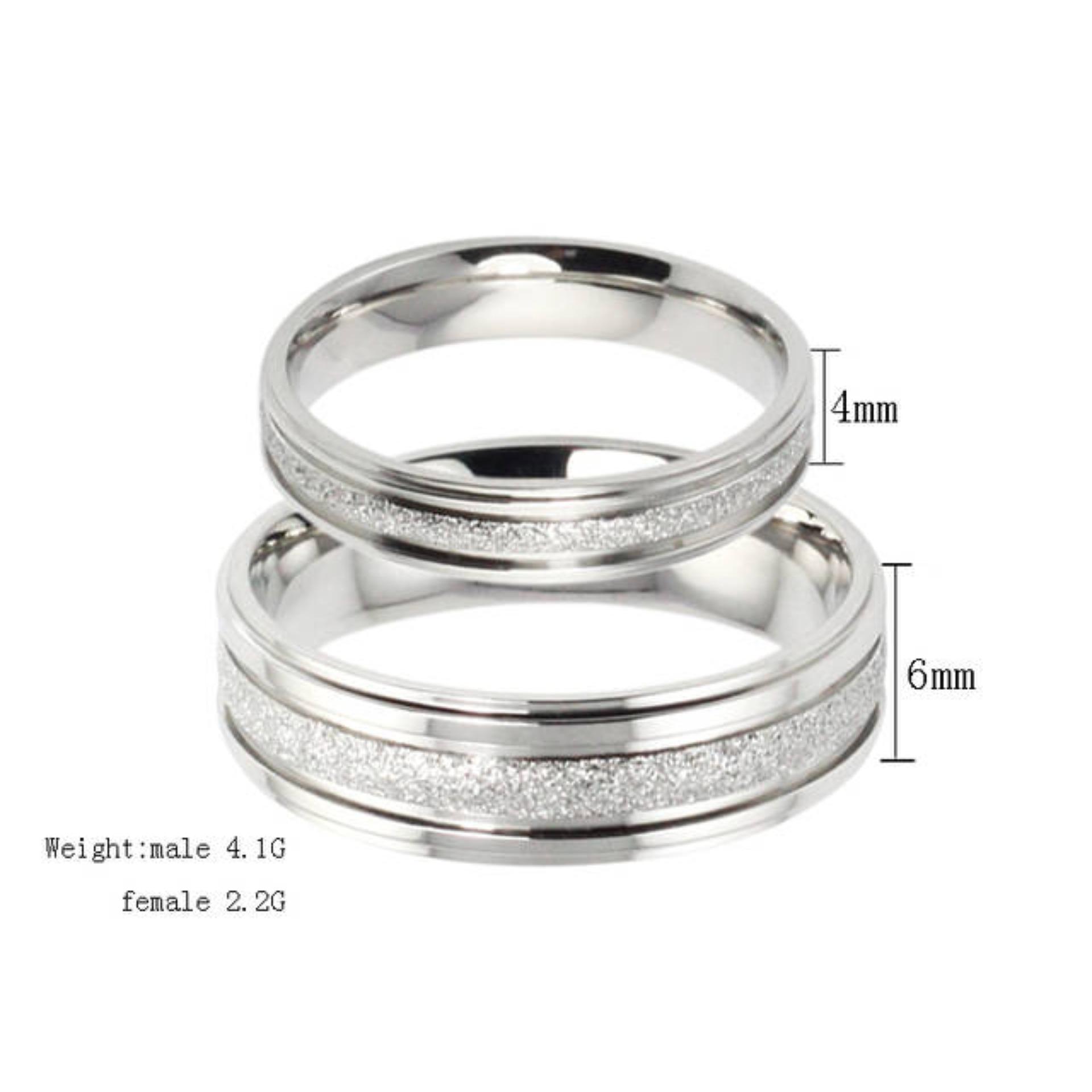 [HCM]Nhẫn cặp mạ cát N115 (màu bạc)