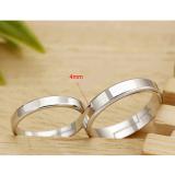 Nhẫn cặp trơn màu bạc NC124