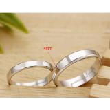 Nhẫn cặp trơn màu bạc NC124