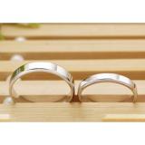 Nhẫn cặp trơn màu bạc NC124
