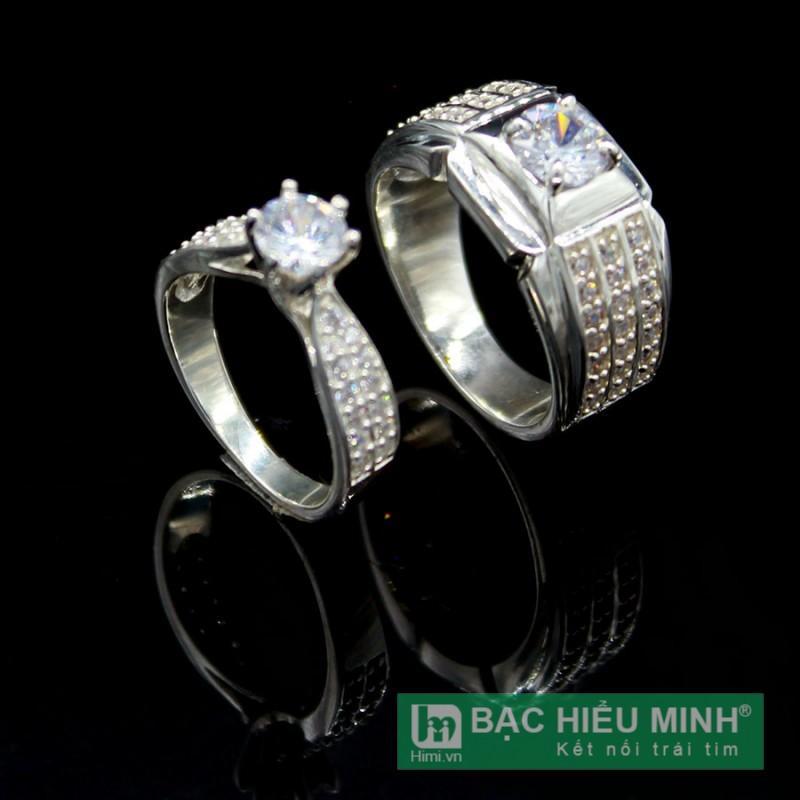Nhẫn đôi BẠC HIỂU MINH nc448 ông xã bà xã