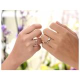 Nhẫn đôi bạc nhẫn đôi trang sức trái tim ghép Nam Nữ Hàn Quốc vòng báo cáo