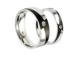 Nhẫn đôi inox titan khắc tên NC09