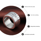 [HCM SHIP NHANH]Nhẫn inox thời trang xoay N230 (Màu Bạc)