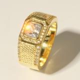 NHẪN NAM GẮN ĐÁ CAO CẤP MẠ 14K(NN03)