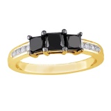 Nhẫn nữ đá thạch anh mạ vàng 14k