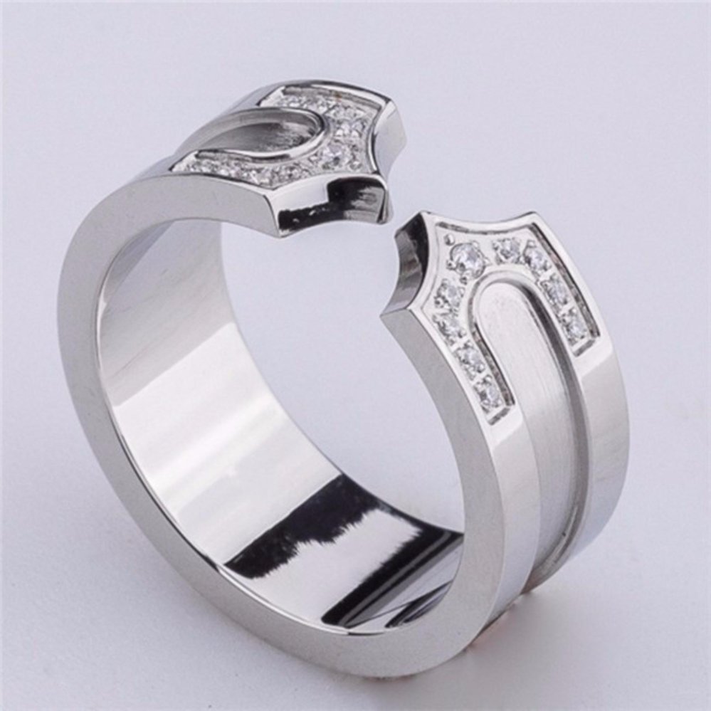 Nhẫn titan đính đá n223