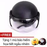 Nón Bảo Hiểm Có Kính + Tặng 1 mũ bảo hiểm họa tiết ngẫu nhiên