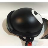 Nón bảo hiểm hình gấu+kính uv phượt (đen nhám)