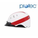 Nón bảo hiểm Protec Rosa tem - trắng đỏ