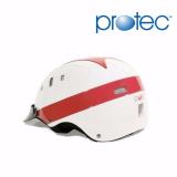 Nón bảo hiểm Protec Rosa tem - trắng đỏ