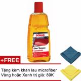 Nước rửa xe Sonax Gloss Shampoo 314300 1lit + tặng khăn lau xe chuyên dụng xanh hoặc vàng