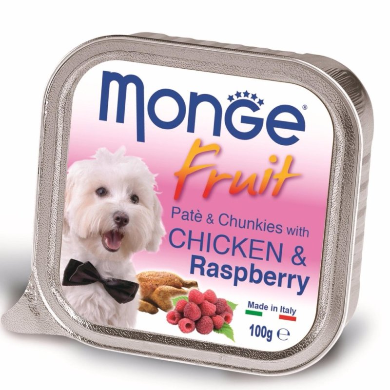 Pate bổ sung dưỡng chất cho chó vị gà & dâu rừng Monge Chicken Raspberry (Ý)