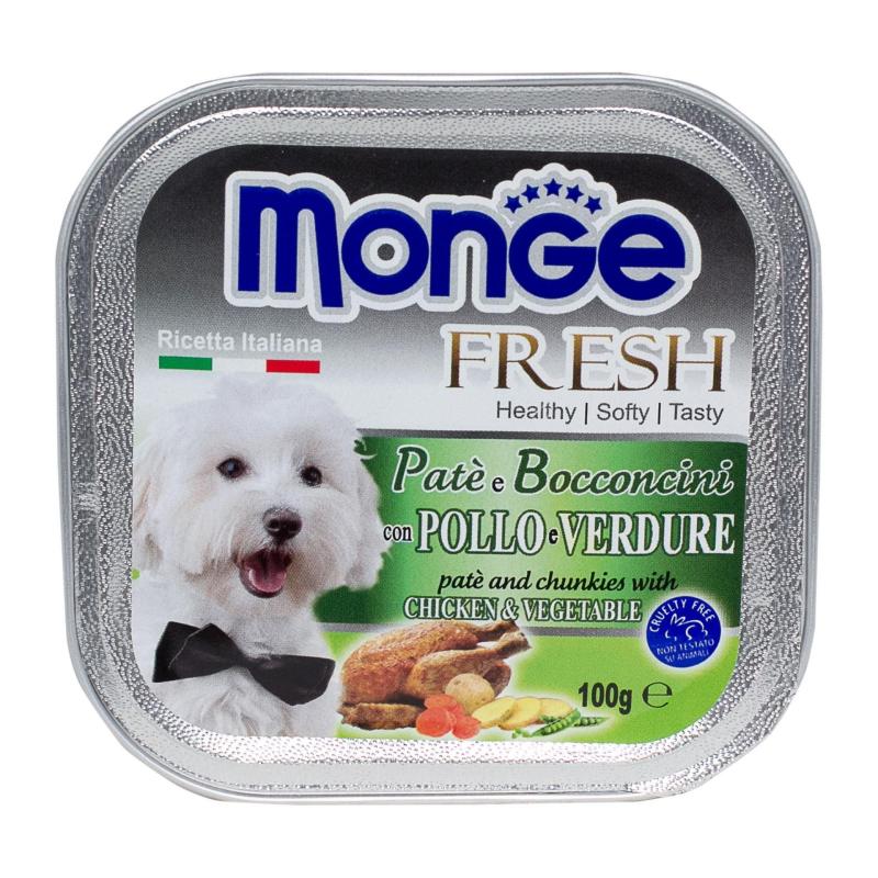 Pate bổ sung dưỡng chất cho chó từ gà & rau Monge Chicken Vegetable