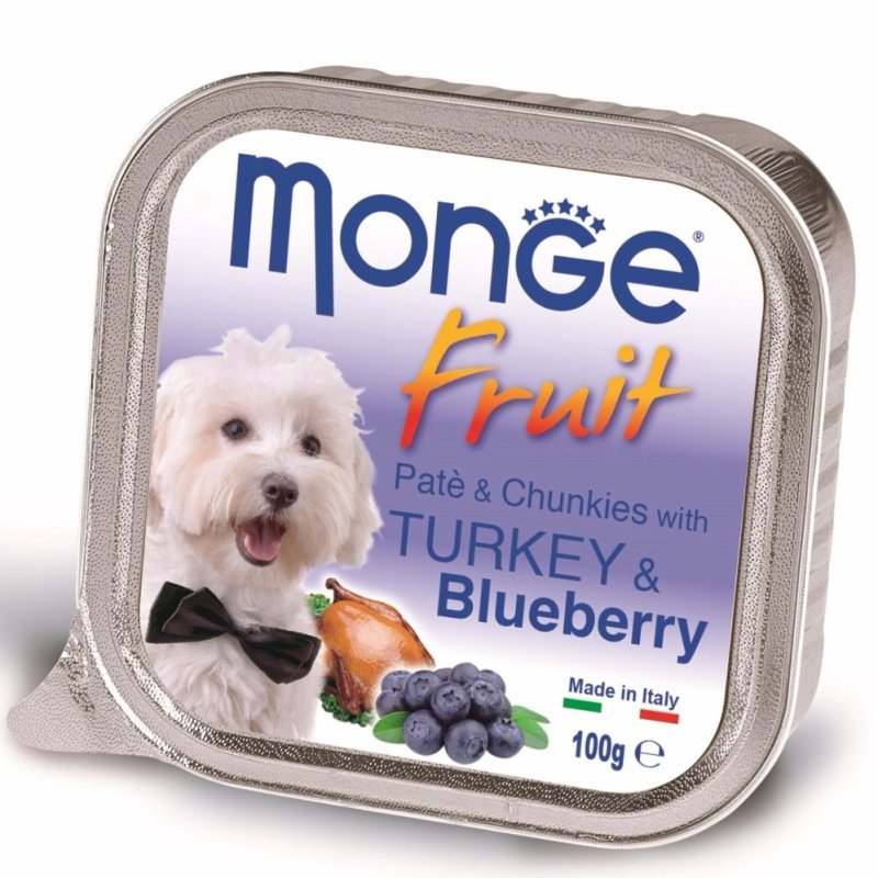 Pate bổ sung dưỡng chất cho chó từ gà tây & việt quất Monge Turkey Blueberry (Mỹ)