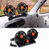 Quạt đôi mini thông minh 12V thông gió cho xe hơi ,xe tải