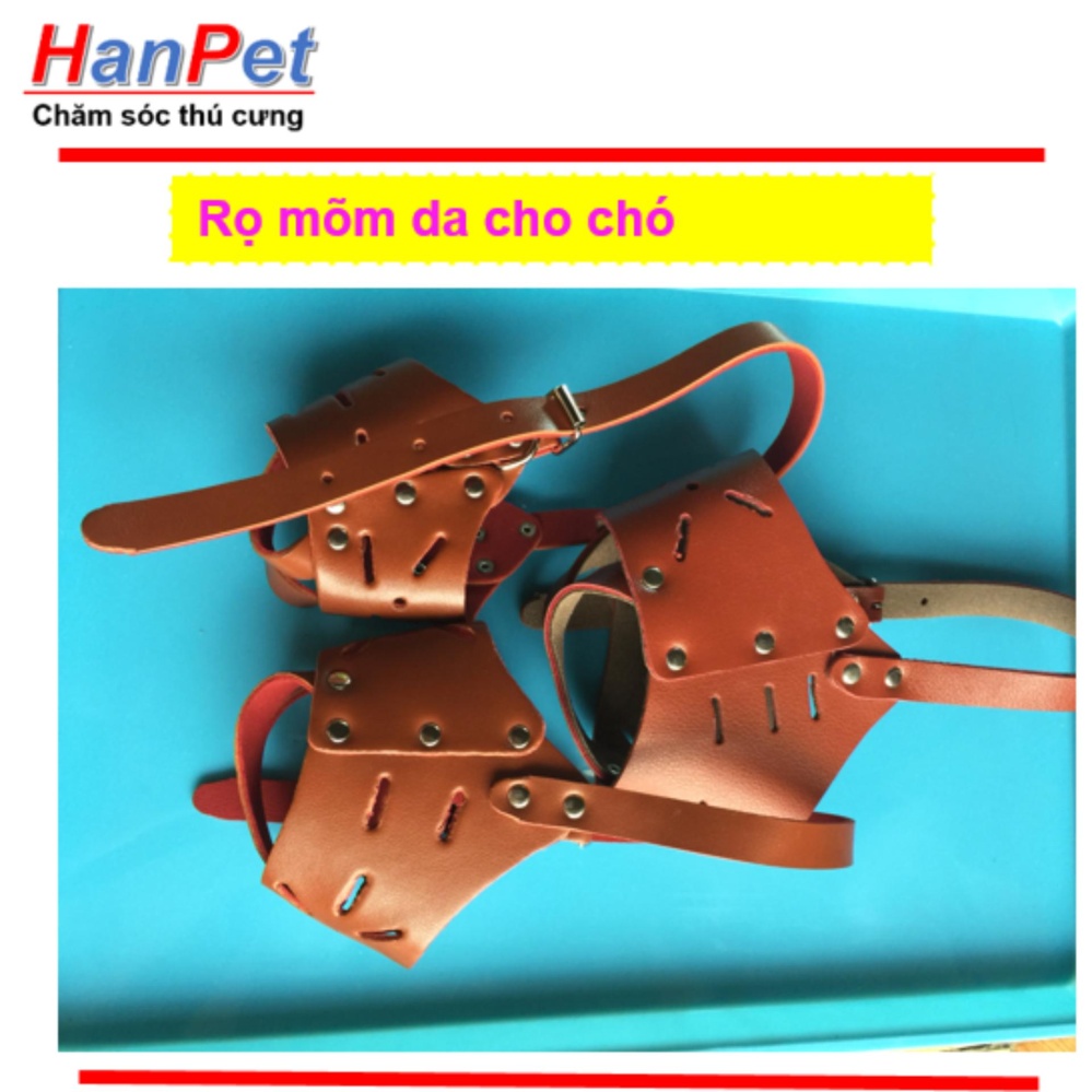 Hanpet - 1 chiếc Rọ mõm da size trung cho chó 8-18kgkg ( 375)