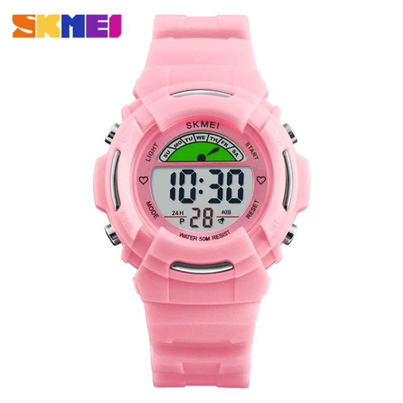 SKMEI 1272 Children Watches Fashion Alarm Watch Kids Back Light Waterproof Boy Digital Wristwatches - intl bán chạy