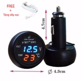 Tẩu xạc báo điện áp và nhiệt độ ( tặng dây xạc điện thoại )