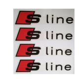Tem dán cho xe hơi S Line (dán tay nắm cửa, gương chiếu hậu,...) - ĐEN ĐỎ