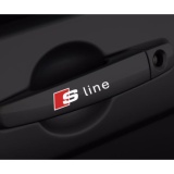 Tem dán cho xe hơi S Line (dán tay nắm cửa, gương chiếu hậu,...) - TRẮNG ĐỎ