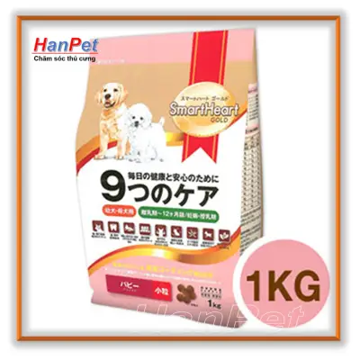 HN-thức ăn dạng hạt cho chó con - Smartheart Gold puppy gói 1kg (hanpet 216b)