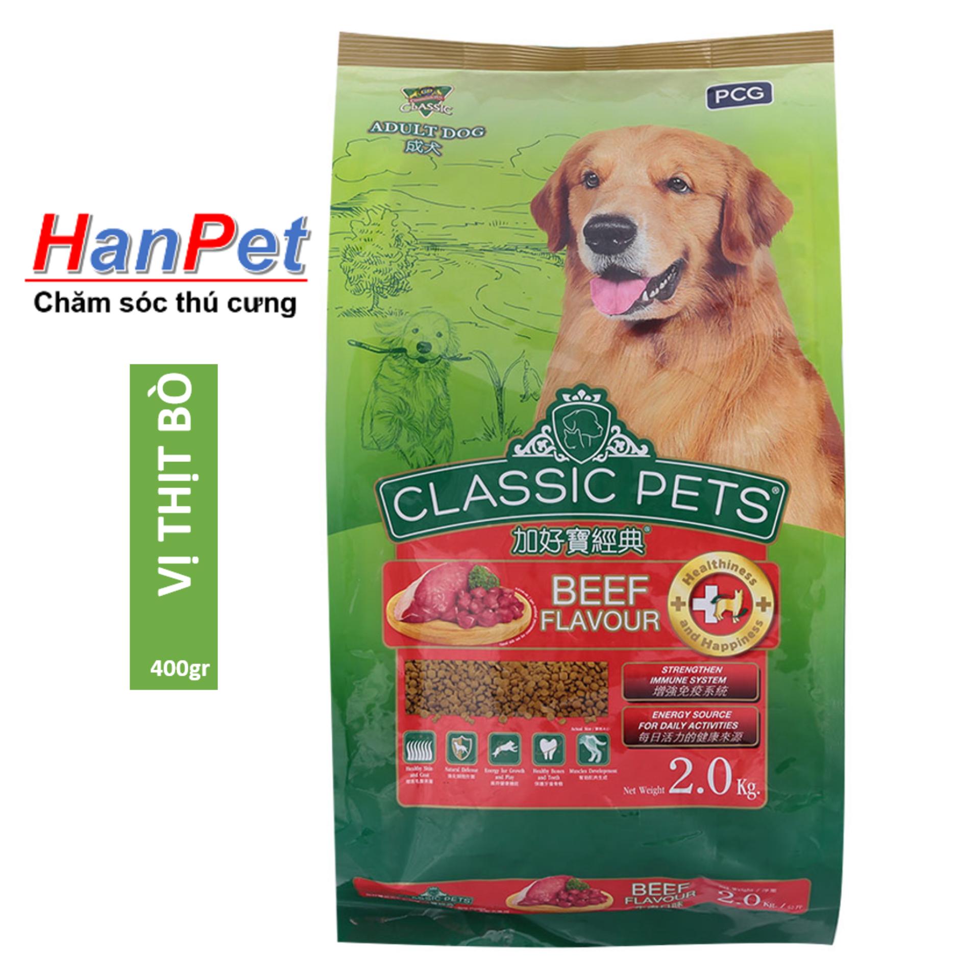 Hanpet - Thức ăn chó CLASSIC PETS - 400gr (thức ăn khô cho mọi loại chó trên 10kg) THỨC ĂN CHUỘT HAMSTER- HP10316TC hạt cho chó
