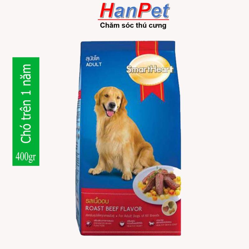 HCM-Thức ăn hạt cao cấp SmartHeart Adult (dành cho chó trên 1 năm tuổi) - gói 400gr - (hanpet 206)-HP10326TC
