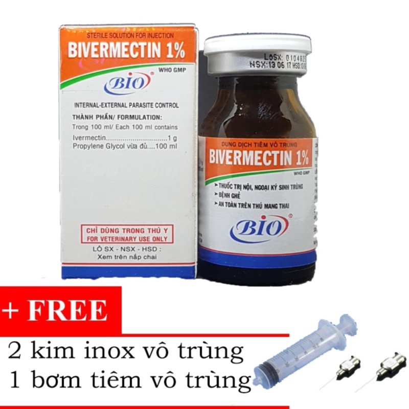Thuốc chích chó mèo ve ghẻ bọ chét rận tai (Hàm lượng cao) - Bio Ivermectin 10ml