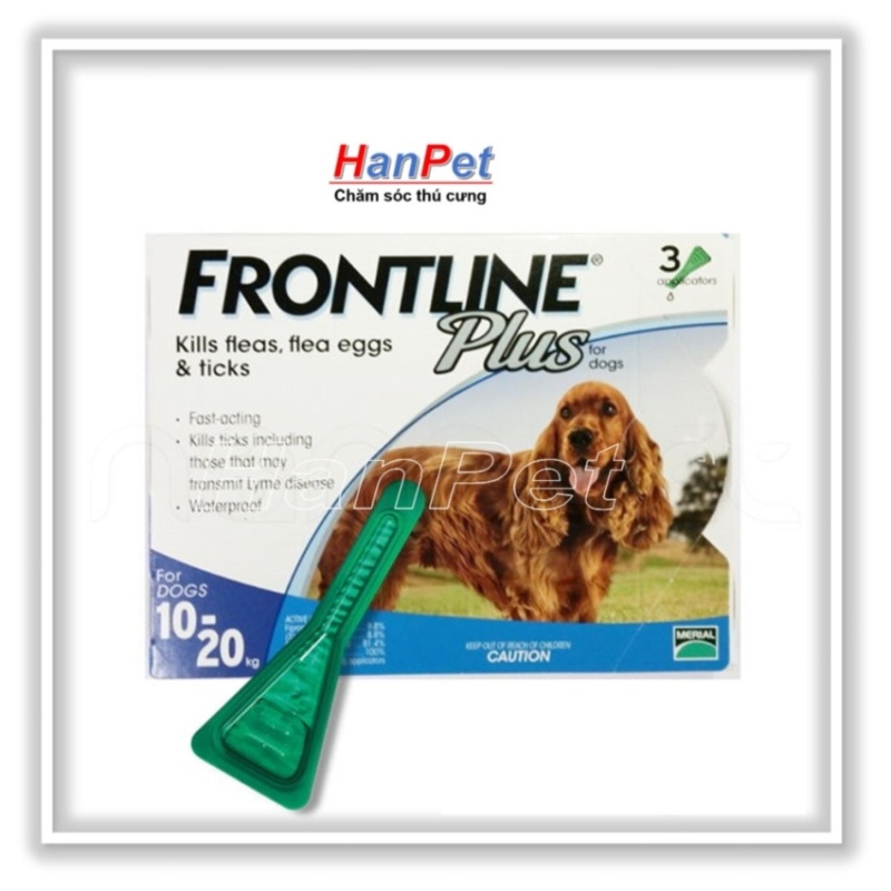 Thuốc nhỏ gáy trị ve rận FRONTLINE PLUS 10-20 Nhập từ Pháp (chó 10-20kg) sunzin 111