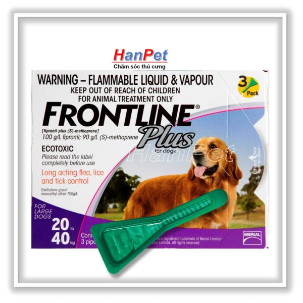 {Miễn phí HN+HP}-nhỏ gáy trị ve rận FRONTLINE FLUS Nhập từ Pháp (chó lớn 20 - 40kg) hanpet 116