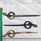 01 Trâm cài tóc sừng trâu, bò Việt Nam và Châu Phi (TS01 nốt nhạc màu tự nhiên bất kỳ)